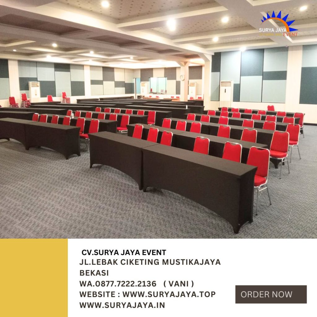 Rental Meja Ibm Cover Hitam Stretch Area Jakarta Free Ongkir