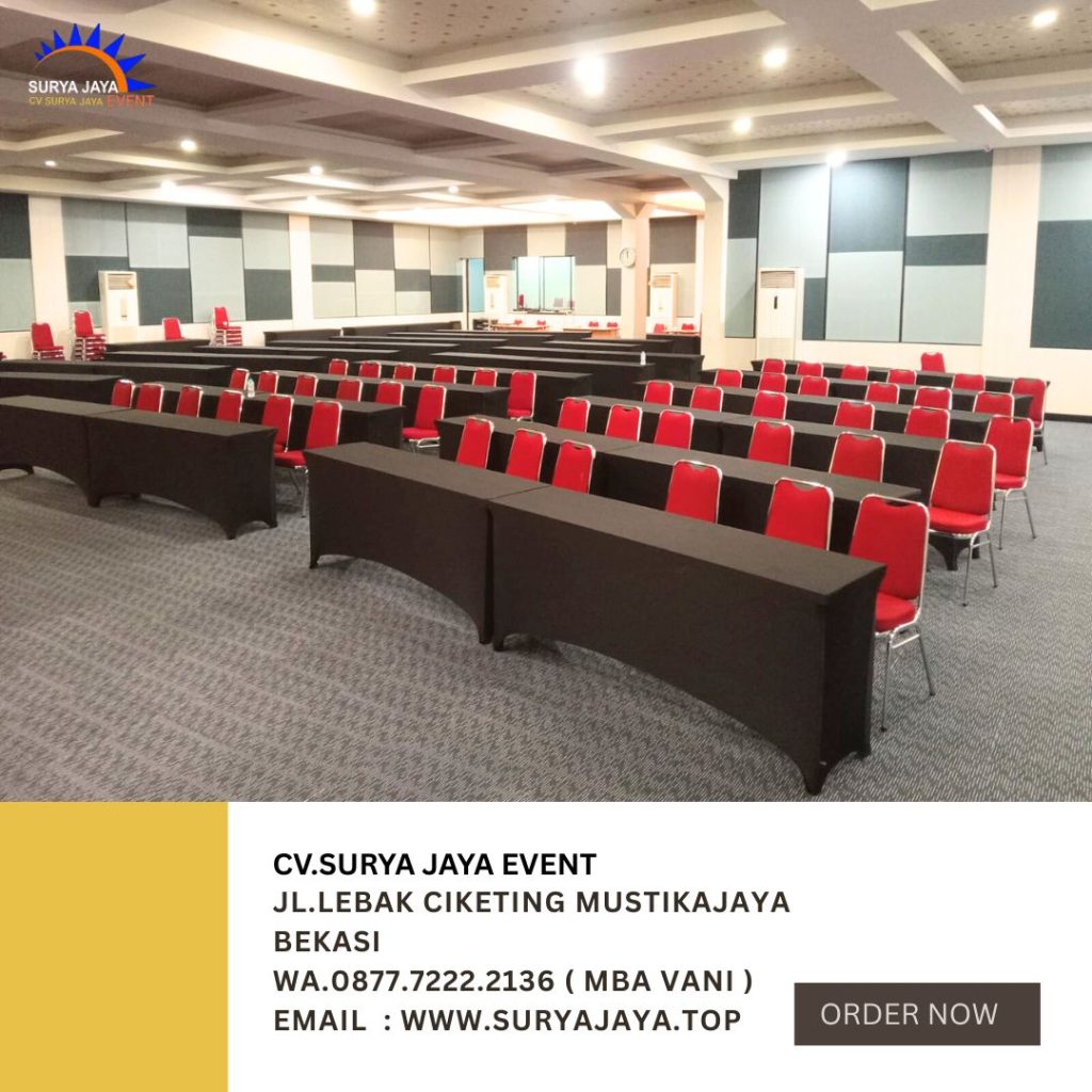 Rental Meja Ibm Cover Hitam Stretch Area Jakarta Free Ongkir