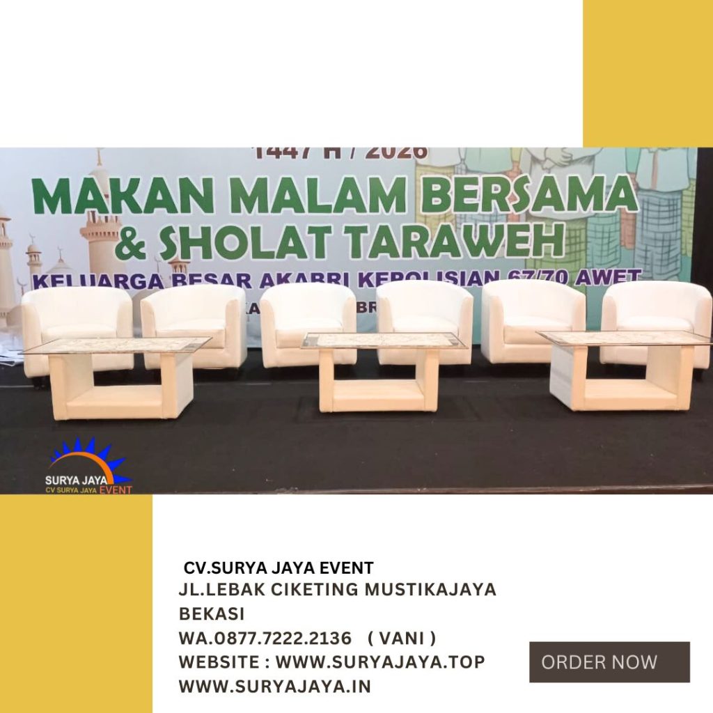 Sewa Sova Type Oval Putih Dan Meja Kaca Putih VIP Jakarta