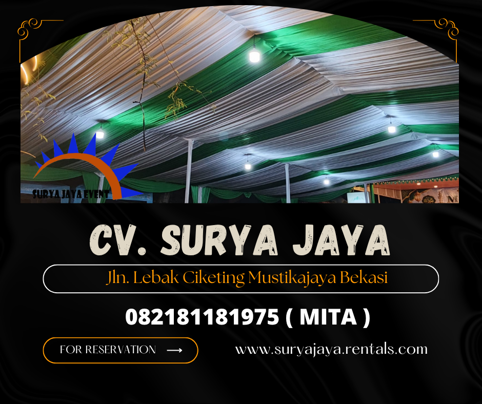 Sewa Tenda Serut Putih Hijau jakarta (082181181975)