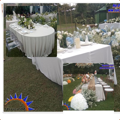 Sewa Dekorasi Meja Brides Maid Oval & Long Table Mewah Jakarta