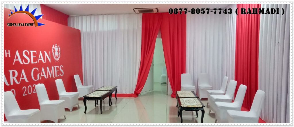 Sewa Tirai Merah Putih Kualitas Premium Jakarta