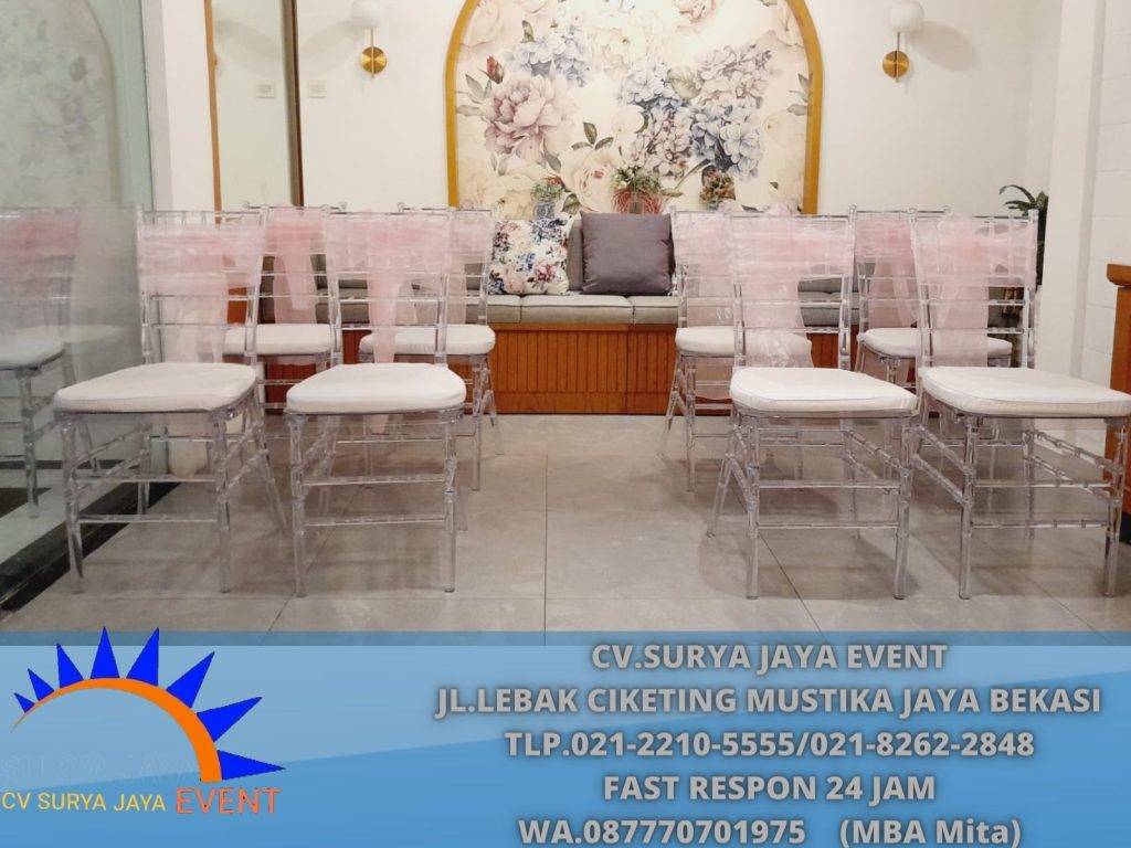 Jasa Sewa Kursi Tiffany Acrylic Terbaru 2024 Bandung