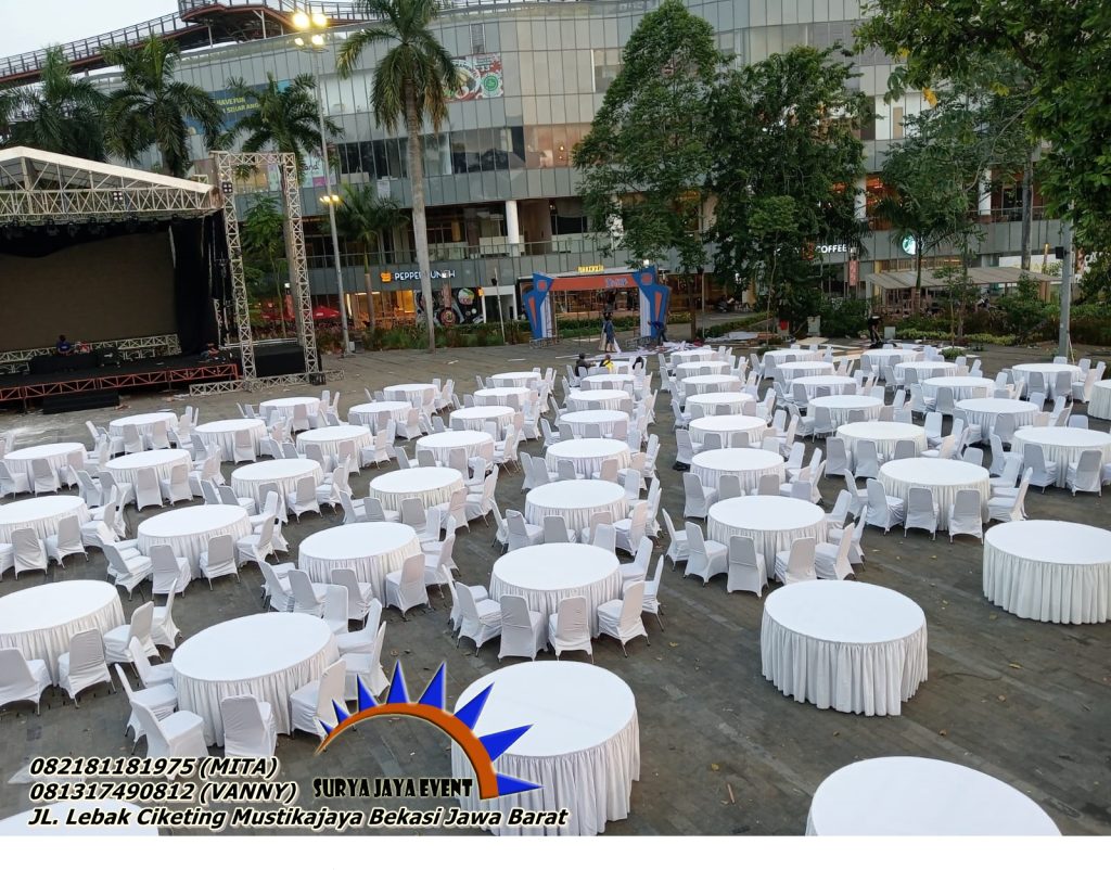 SEWA MEJA BULAT PROMO TERBARU 2024 JAKARTA PUSAT