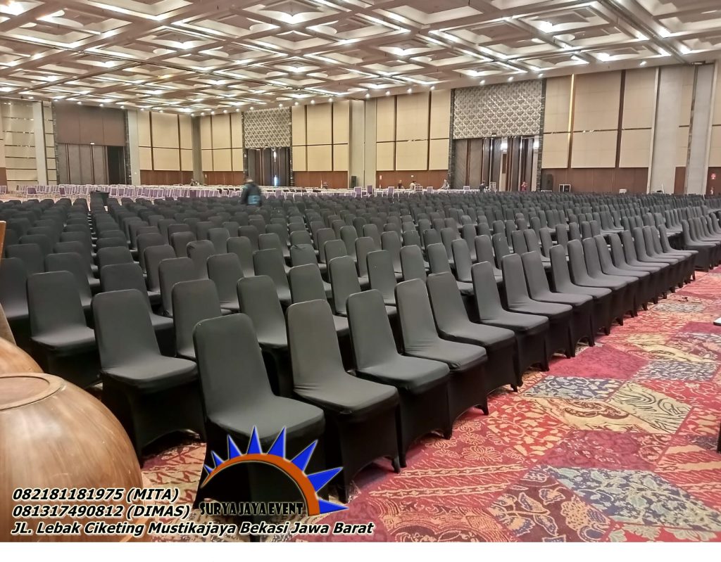 PUSAT SEWA KURSI SUSUN COVER HITAM KETAT GAMBIR JAKARTA PUSAT