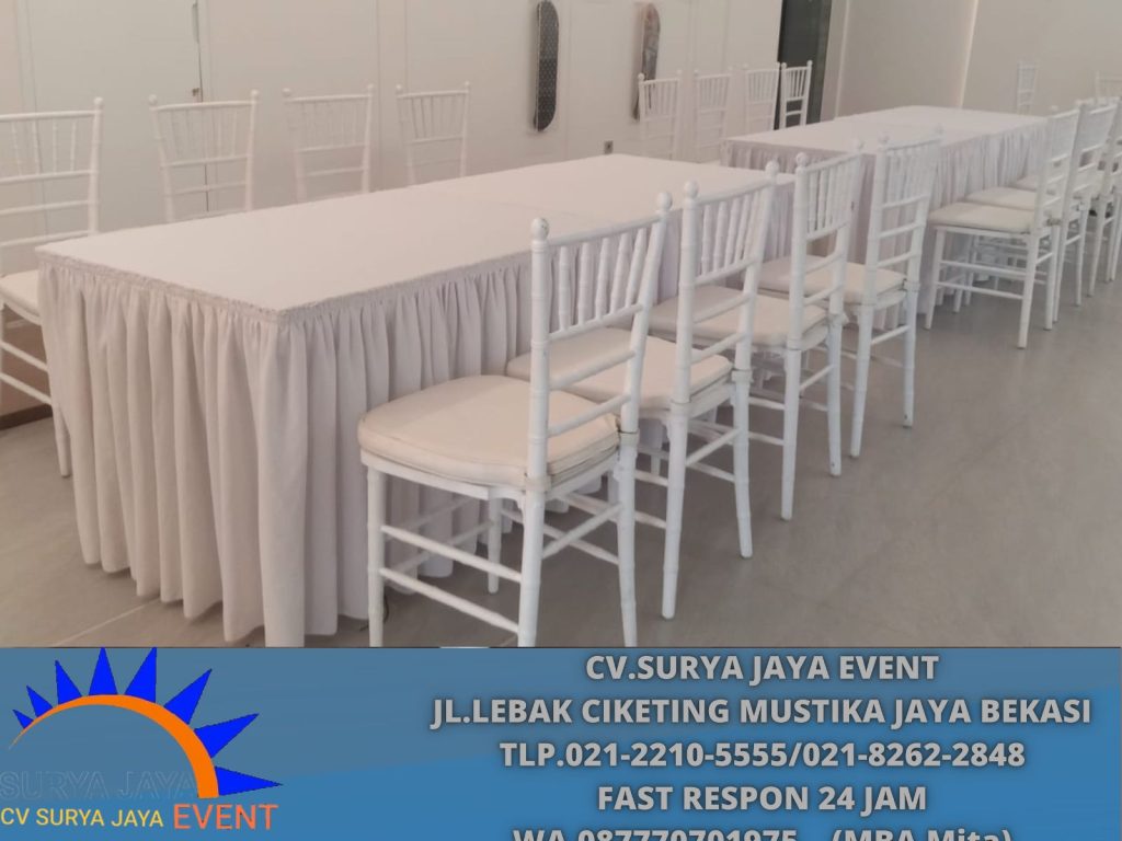 Pusat Layanan Sewa Kursi Tiffany Putih Murah Panjaringan Jakarta Utara