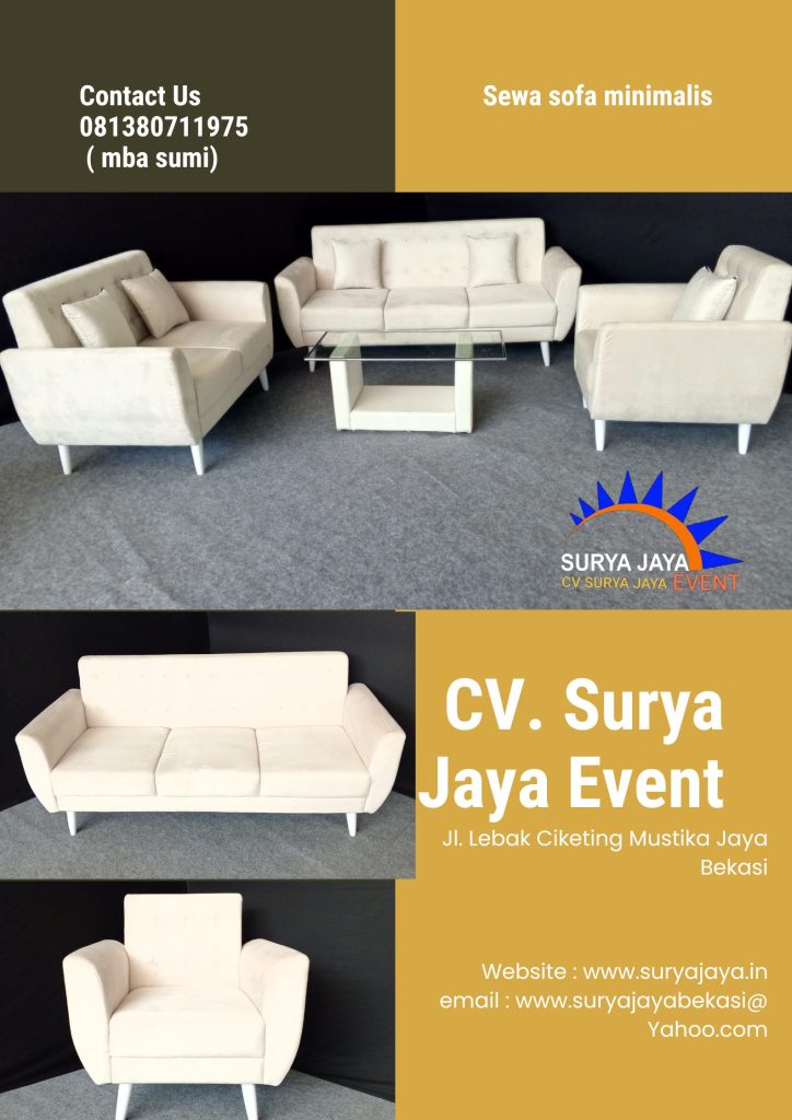 Layanan Sewa Sofa Berbagai Type Area Bogor