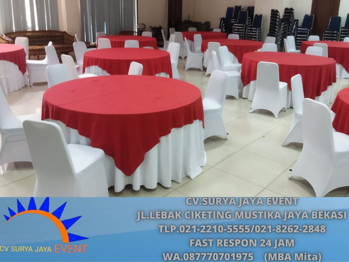 Meja Rnr Merah Sewa Meja Bulat d160cm Cover Merah Dan Putih di Jakarta – Pusat Sewa ...