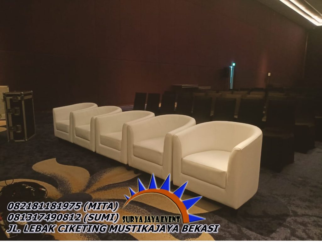 Rental Sofa Type Oval Warna Hitam Dan Putih di Jakarta