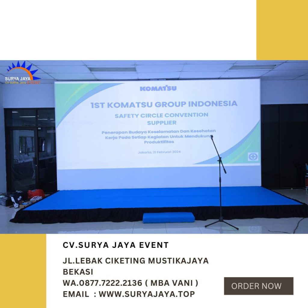 Rental Panggung Dan Backdrop Event PT.Komatsu Cikarang