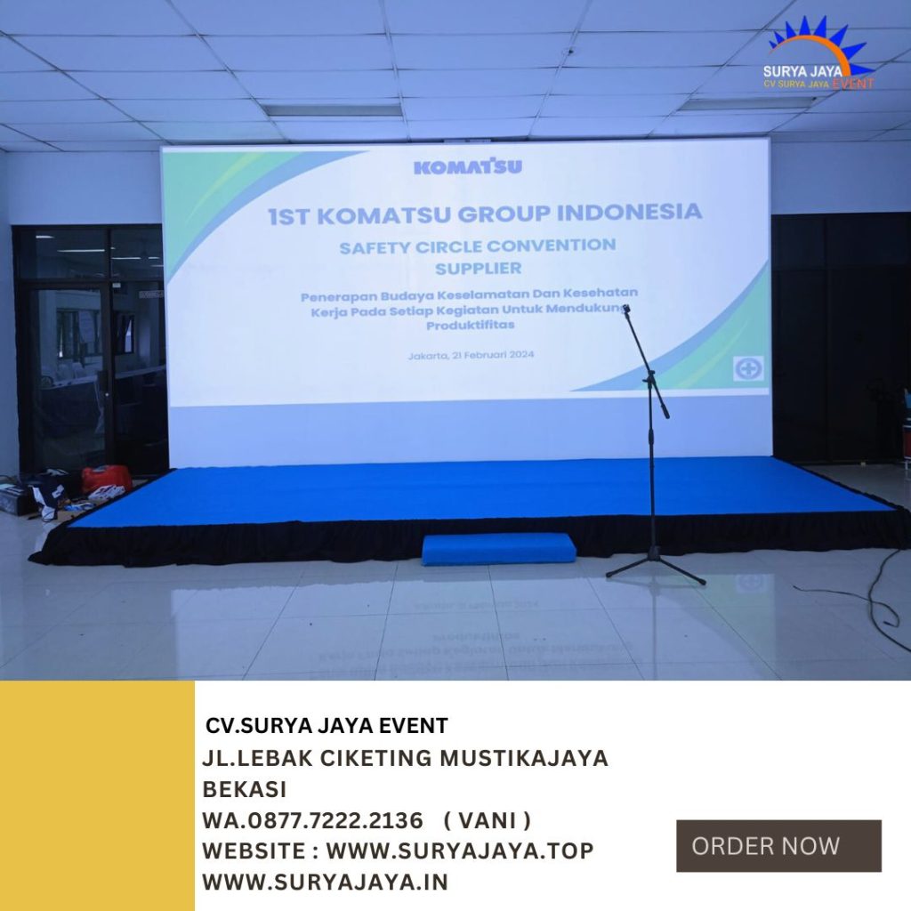 Rental Panggung Dan Backdrop Event PT.Komatsu Cikarang