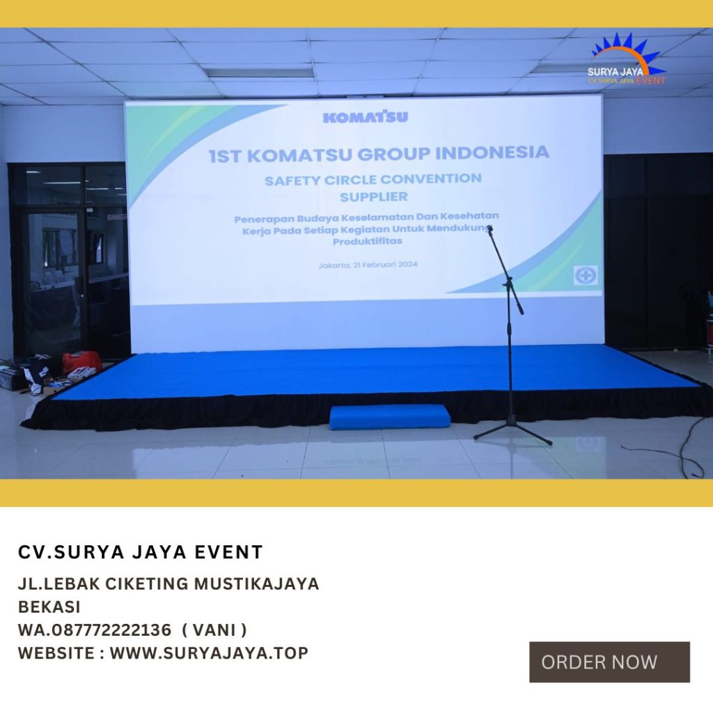 Rental Panggung Dan Backdrop Event PT.Komatsu Cikarang