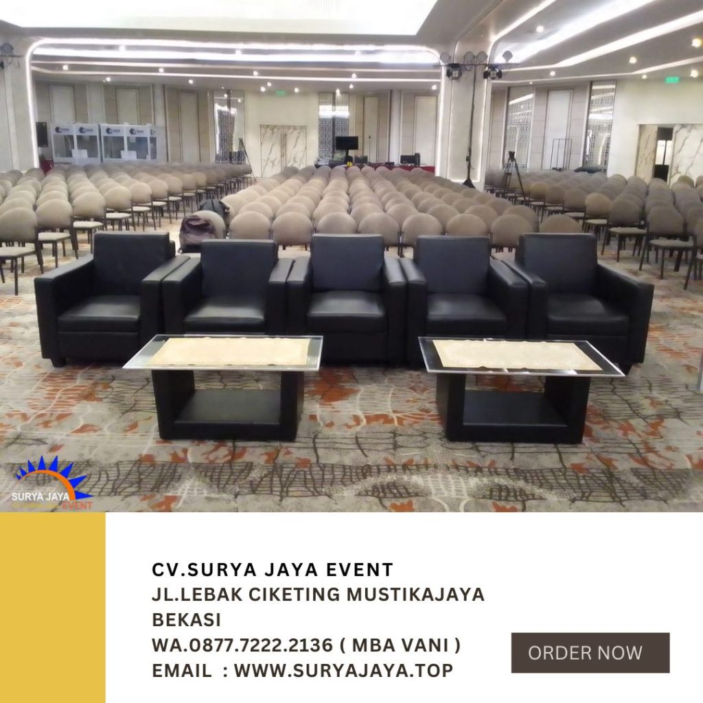 Rental Sofa Type Single Hitam Minimalis jakarta
