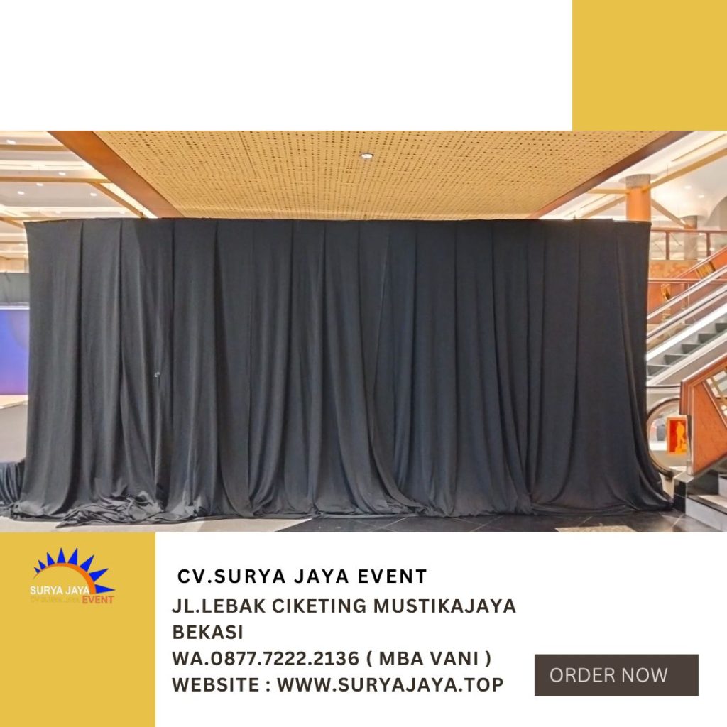 Jasa Sewa Tirai Hitam Lotto JCC Senayan Jakpus