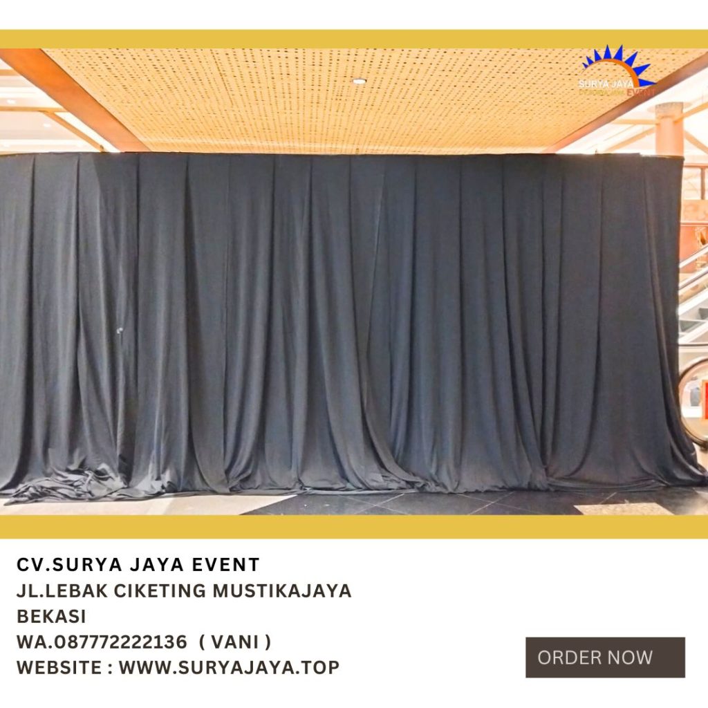 Jasa Sewa Tirai Hitam Lotto JCC Senayan Jakpus