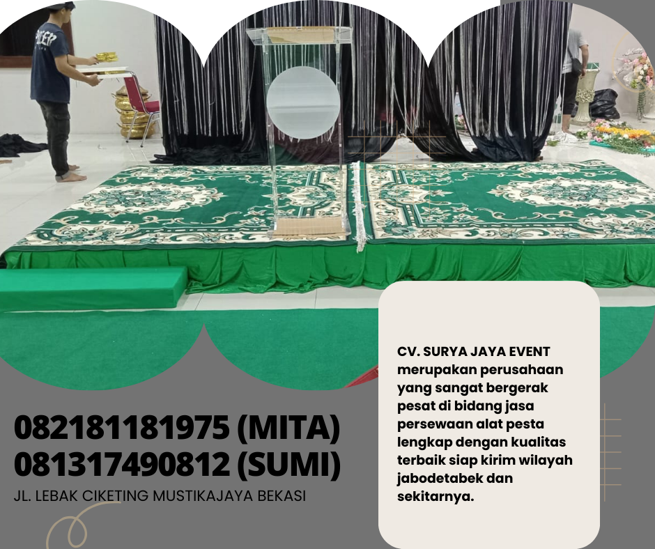 Sewa Podium VIP Acrylic kaki Stainless Jakarta