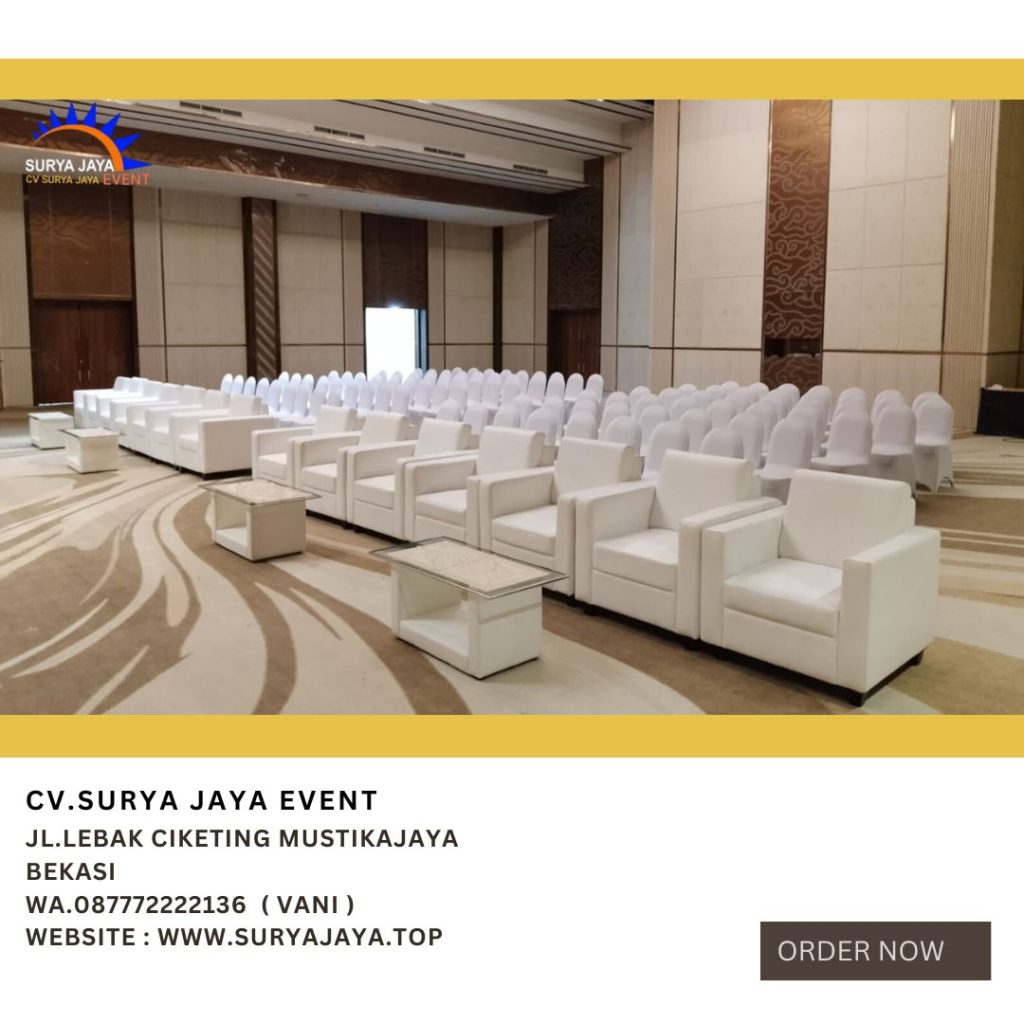 Pusat Sewa Sofa Putih Single Dan Meja Kaca VIP Jakarta