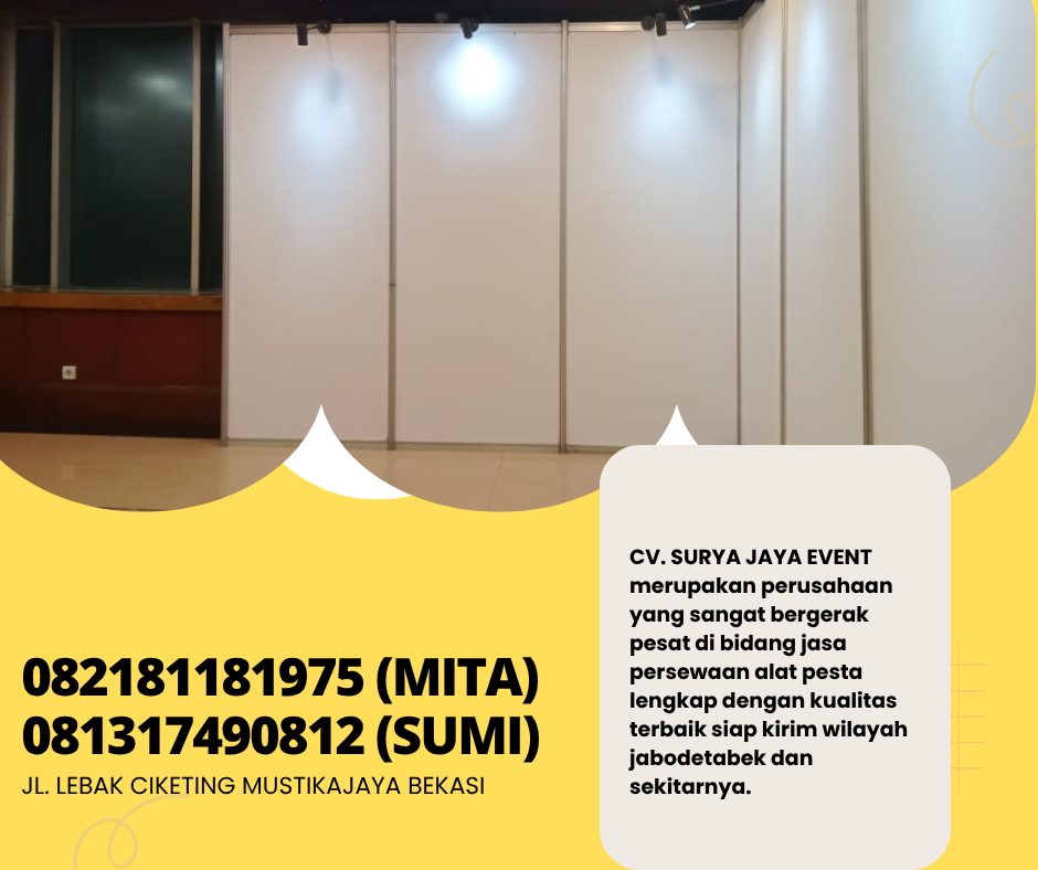 Pusat Sewa Partisi Sekat Ruang Terlengkap Jakarta