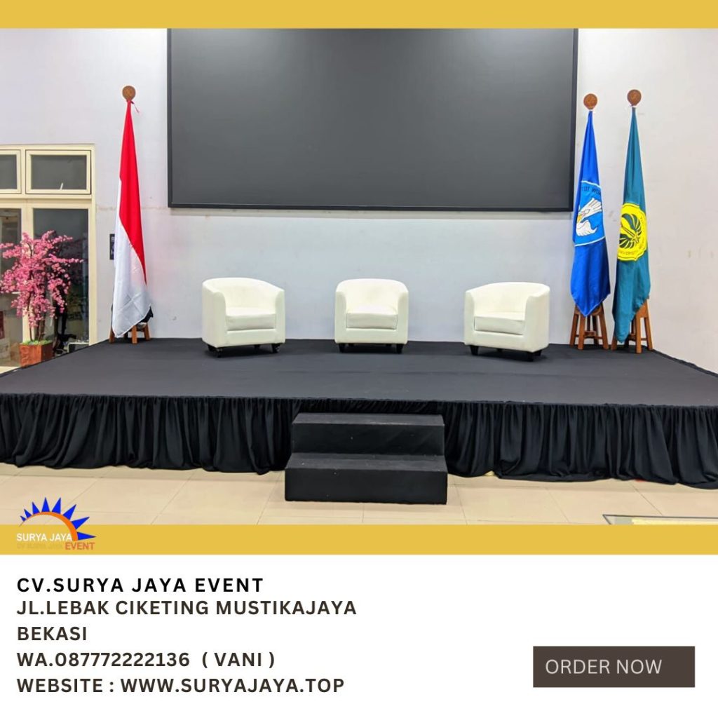 Rental Panggung Dan Sofa Oval Putih Jakarta