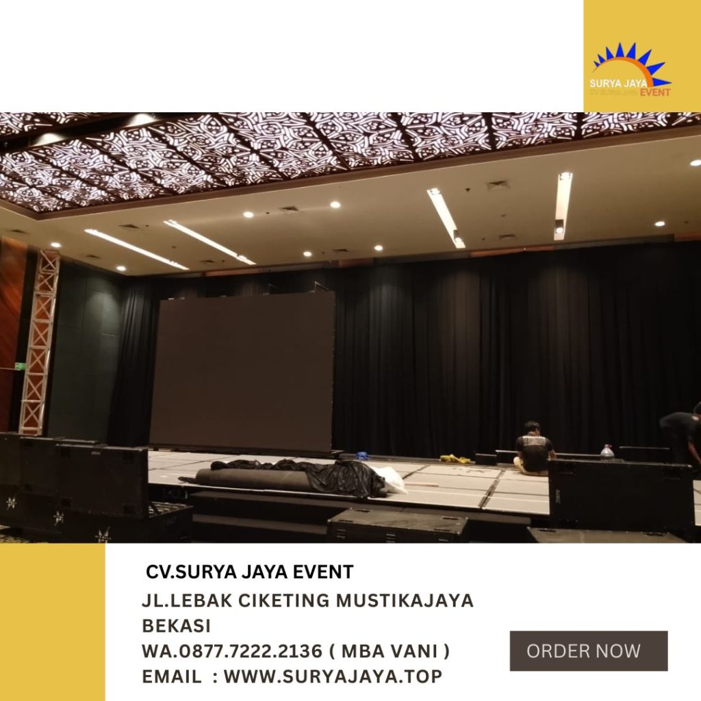 Rental Tirai Hitam Tinggi 6 Meter Panjang 21 Meter Jakarta