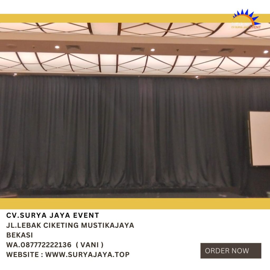 Rental Tirai Hitam Tinggi 6 Meter Panjang 21 Meter Jakarta