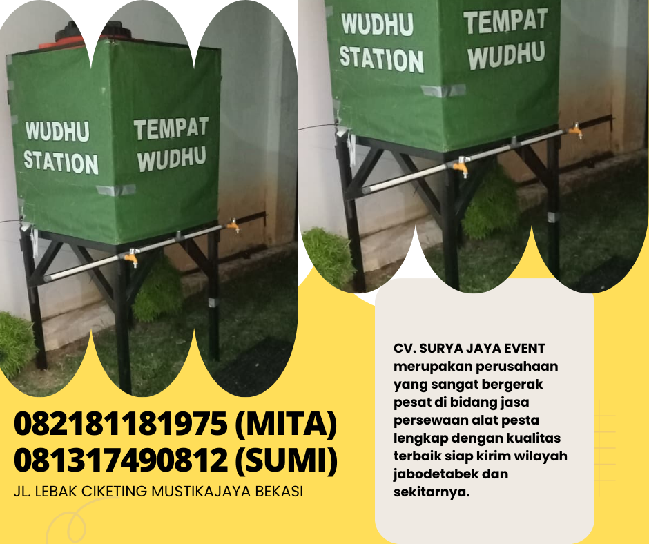 Menyewakan Torn Tempat Wudhu Area Jabodetabek