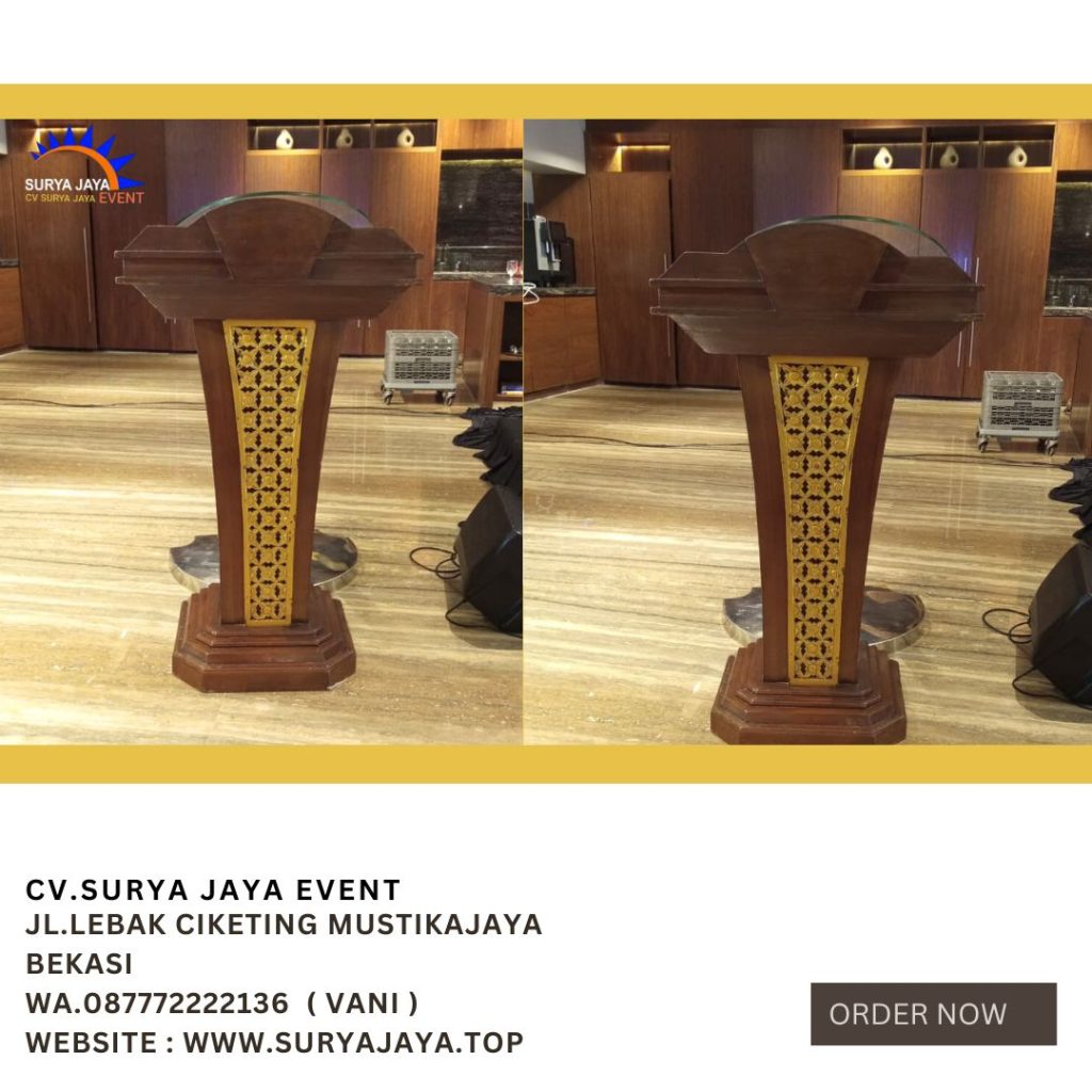 Rental Podium Type VIP Kayu Jati Ukir Jakarta