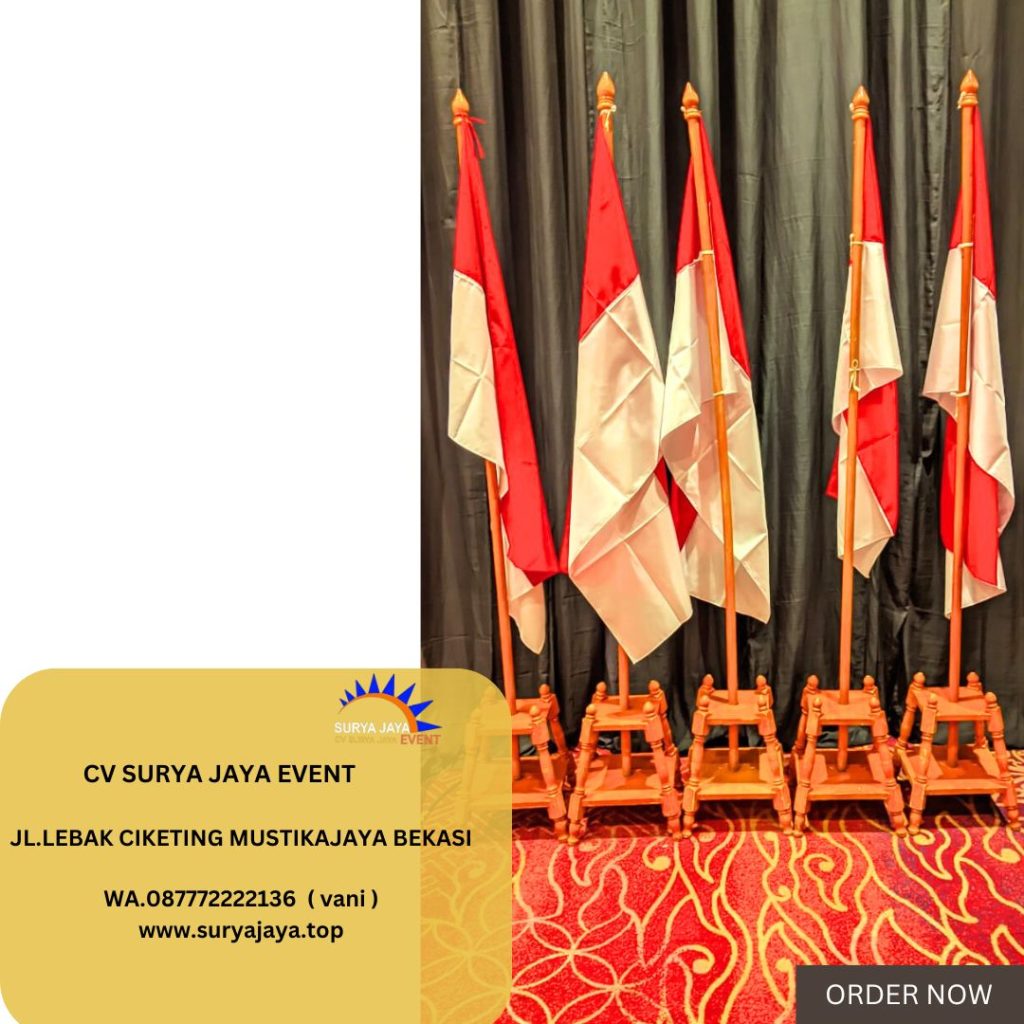 Rental Tiang Bendera Pataka VIP Kayu Jati Area Purwakarta