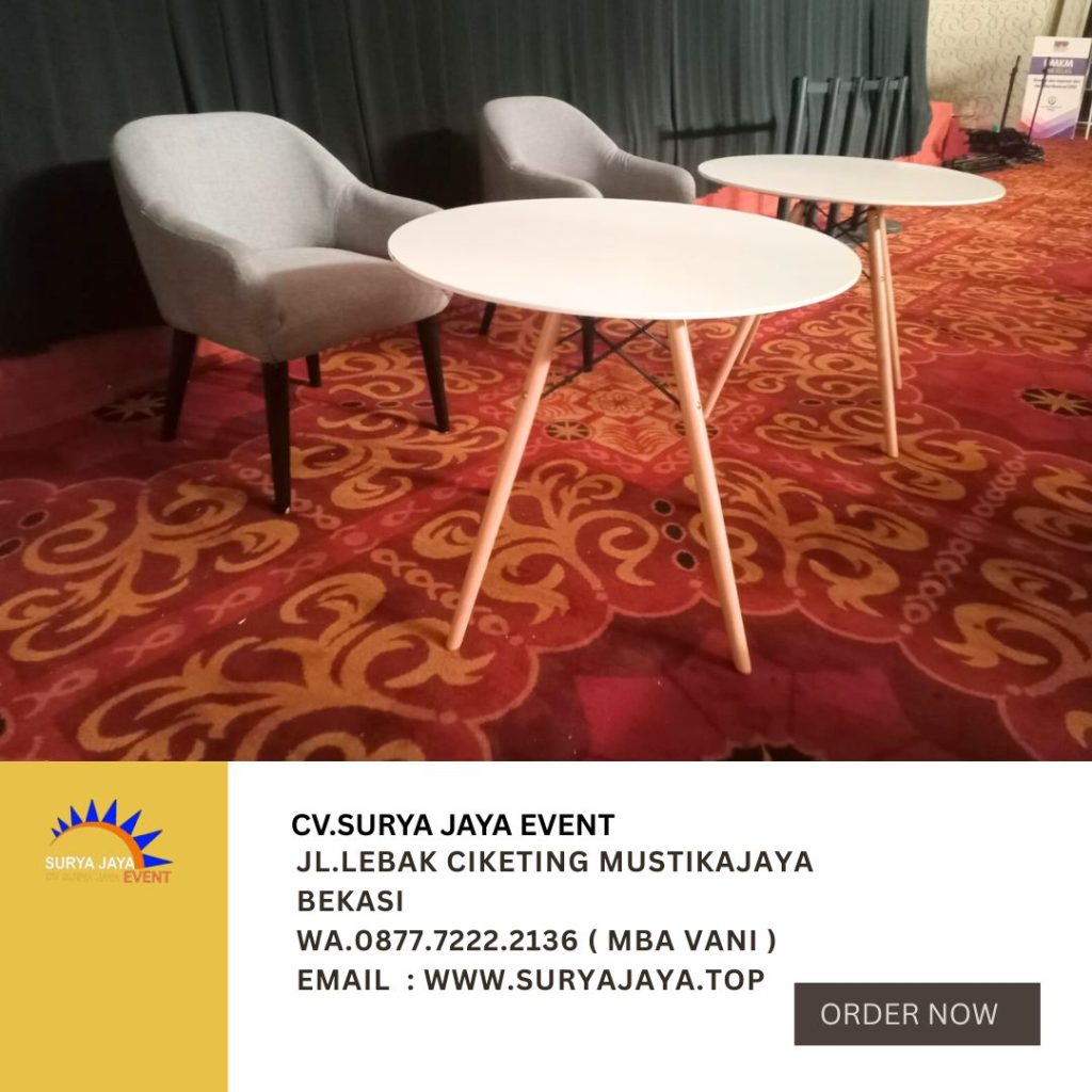 Sewa Meja Dirmy,Sofa Studio,Tiang Antrian Dan Tirai Hitam Jakarta