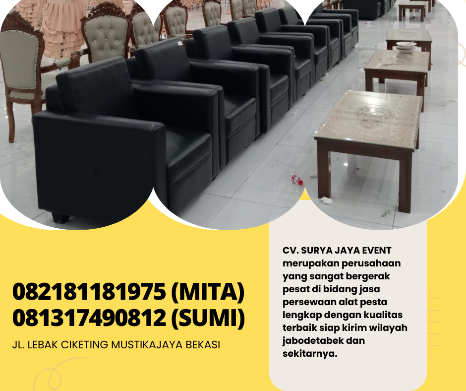Pusat Sewa Sofa Hitam Type Single Kotak Bogor