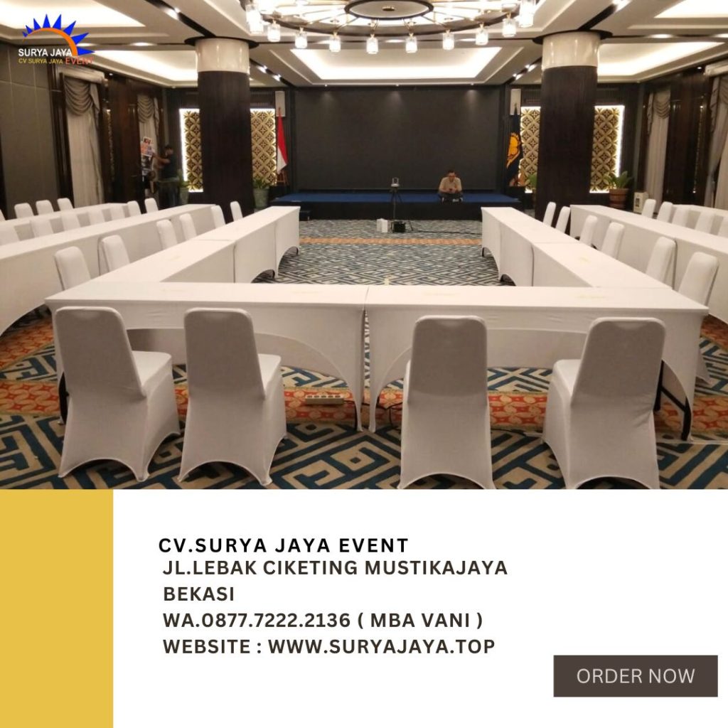 Sewa Meja IBM Dan Kursi Futura Cover Putih Area Jakarta