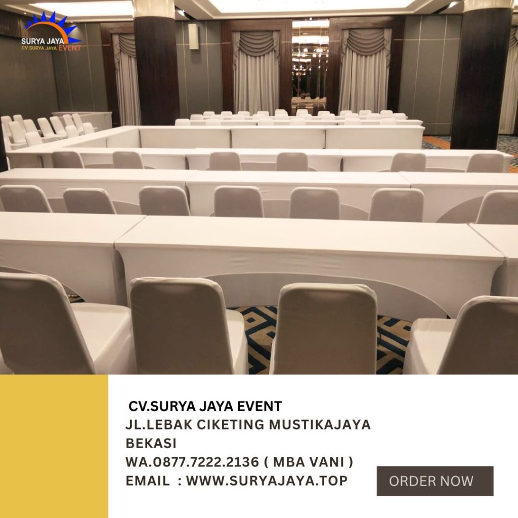 Sewa Meja IBM Dan Kursi Futura Cover Putih Area Jakarta