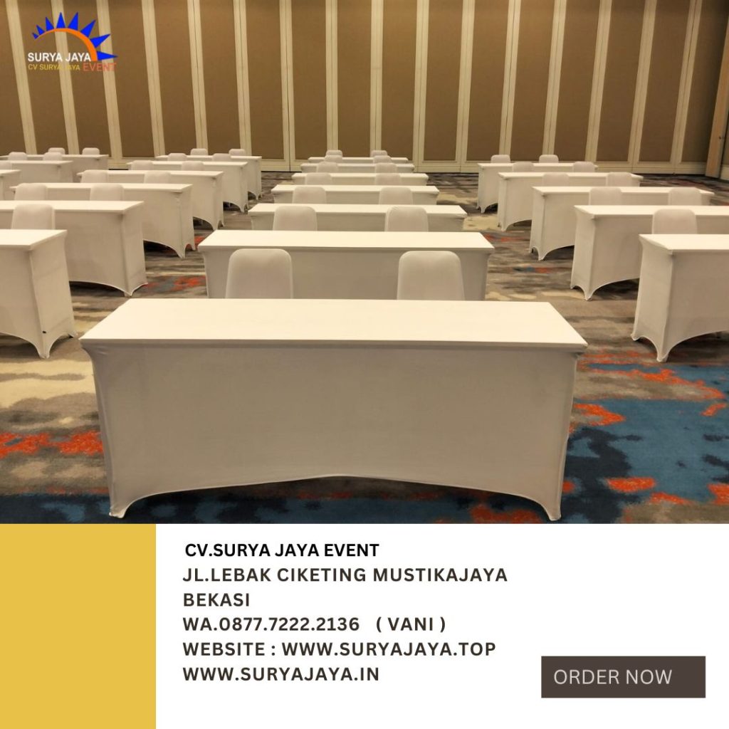 Sewa Meja IBM Dan Kursi Futura Cover Putih Area Jakarta