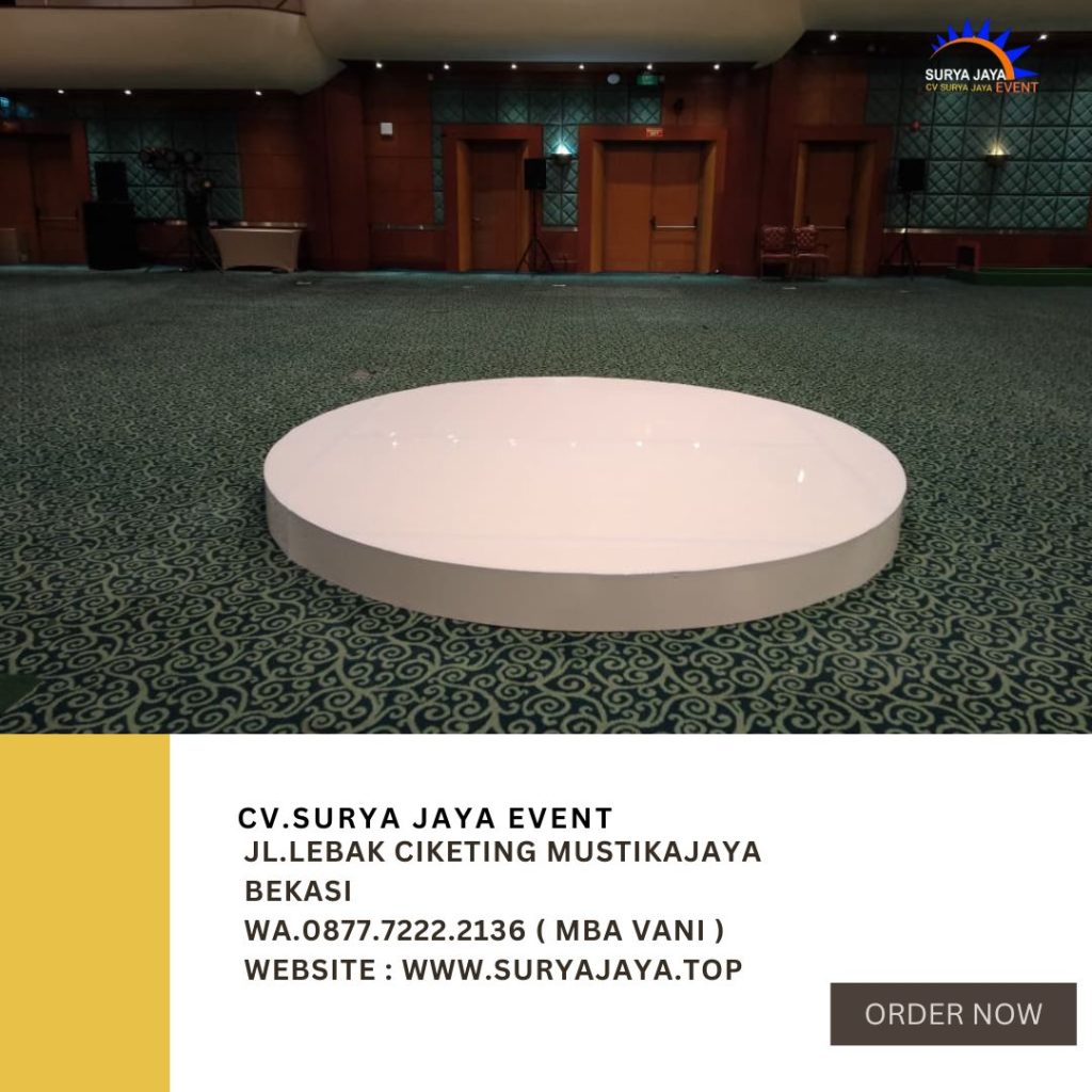 Sewa Stage Bundar Melaminto Putih Area Jakarta