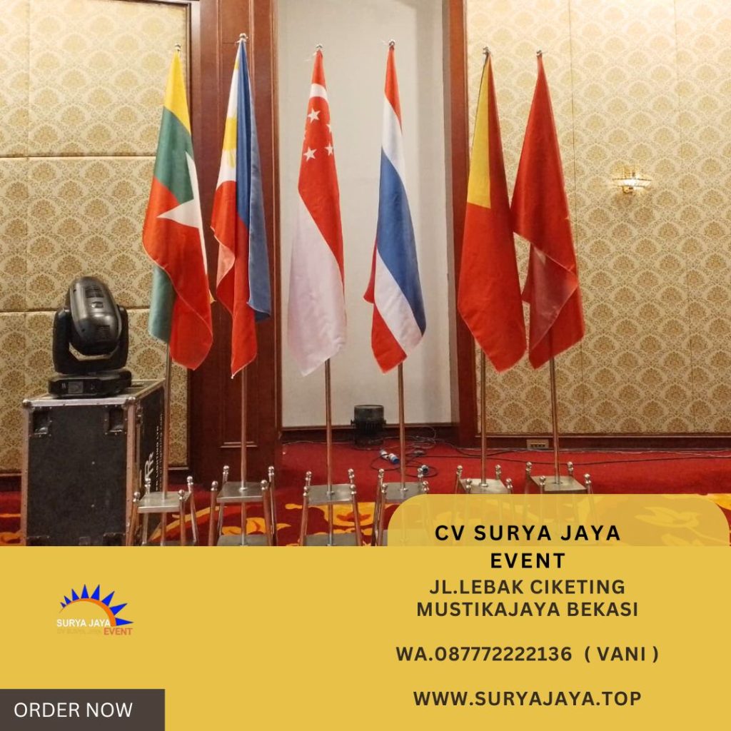 Sewa Tiang Bendera Stainless Event Gedung Dhanapala Jakarta