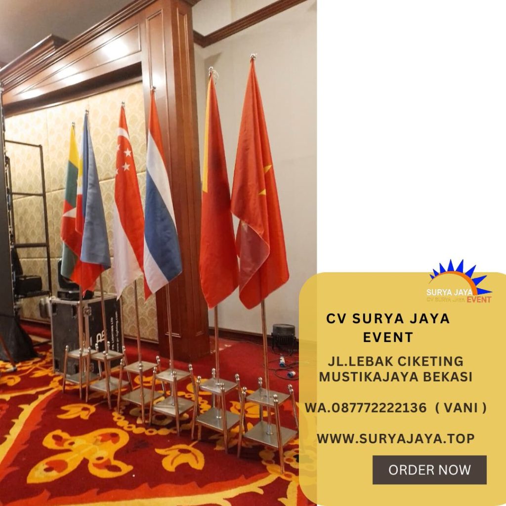 Sewa Tiang Bendera Stainless Event Gedung Dhanapala Jakarta