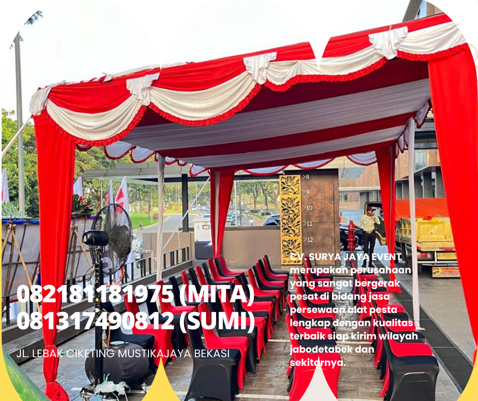 Rental Tenda Serut Merah Putih Event Kostrad Jatiluhur Purwakarta