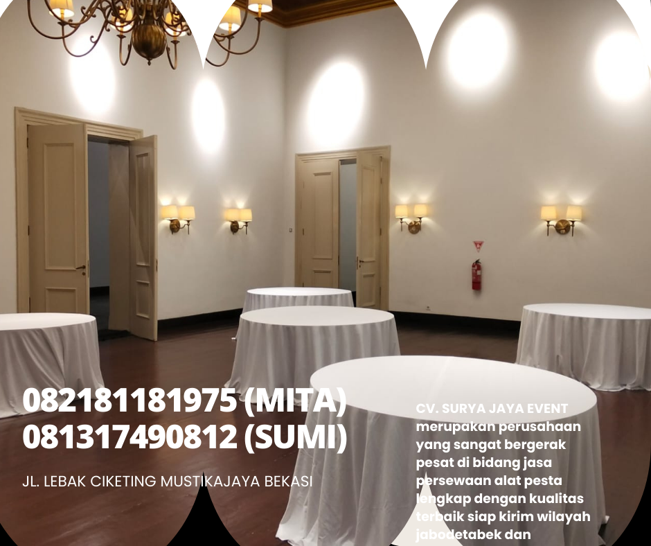 Rental Round Table Krisbow Putih Ukuran Jumbo Jakarta