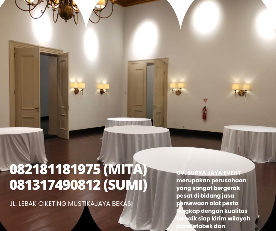 Rental Round Table Krisbow Putih Ukuran Jumbo Jakarta