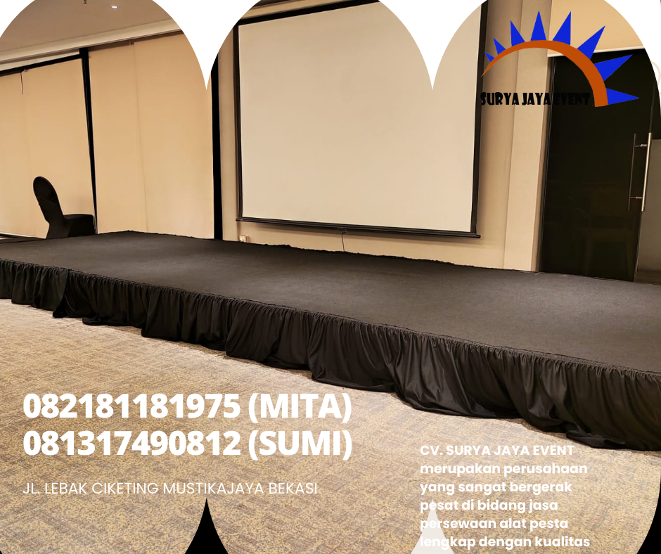 Sewa Panggung Tinggi 30cm karpet Hitam Jakarta