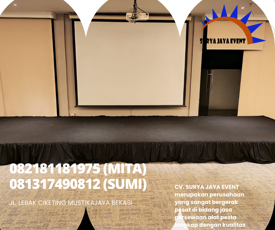 Sewa Panggung Tinggi 30cm karpet Hitam Jakarta