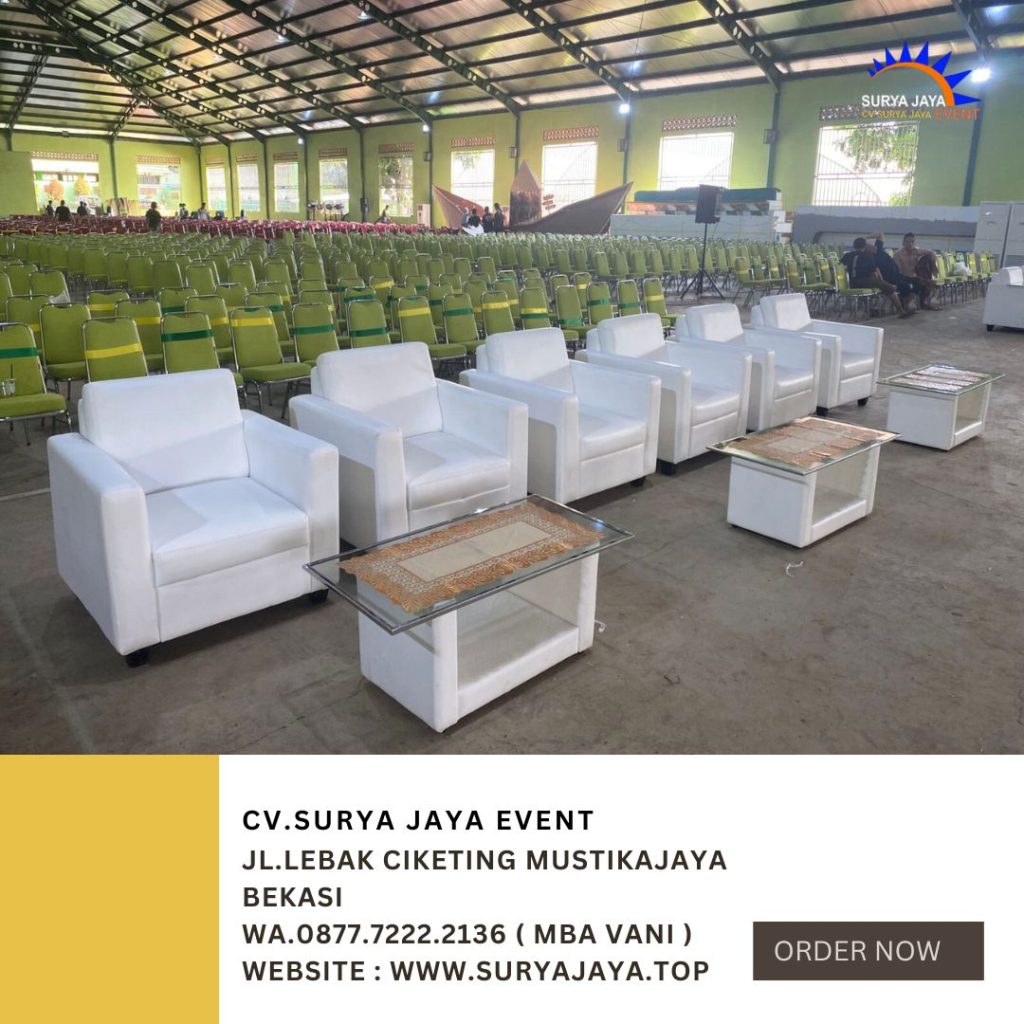 Rental Sofa Putih Type Single,Double Dan Triple Jakarta