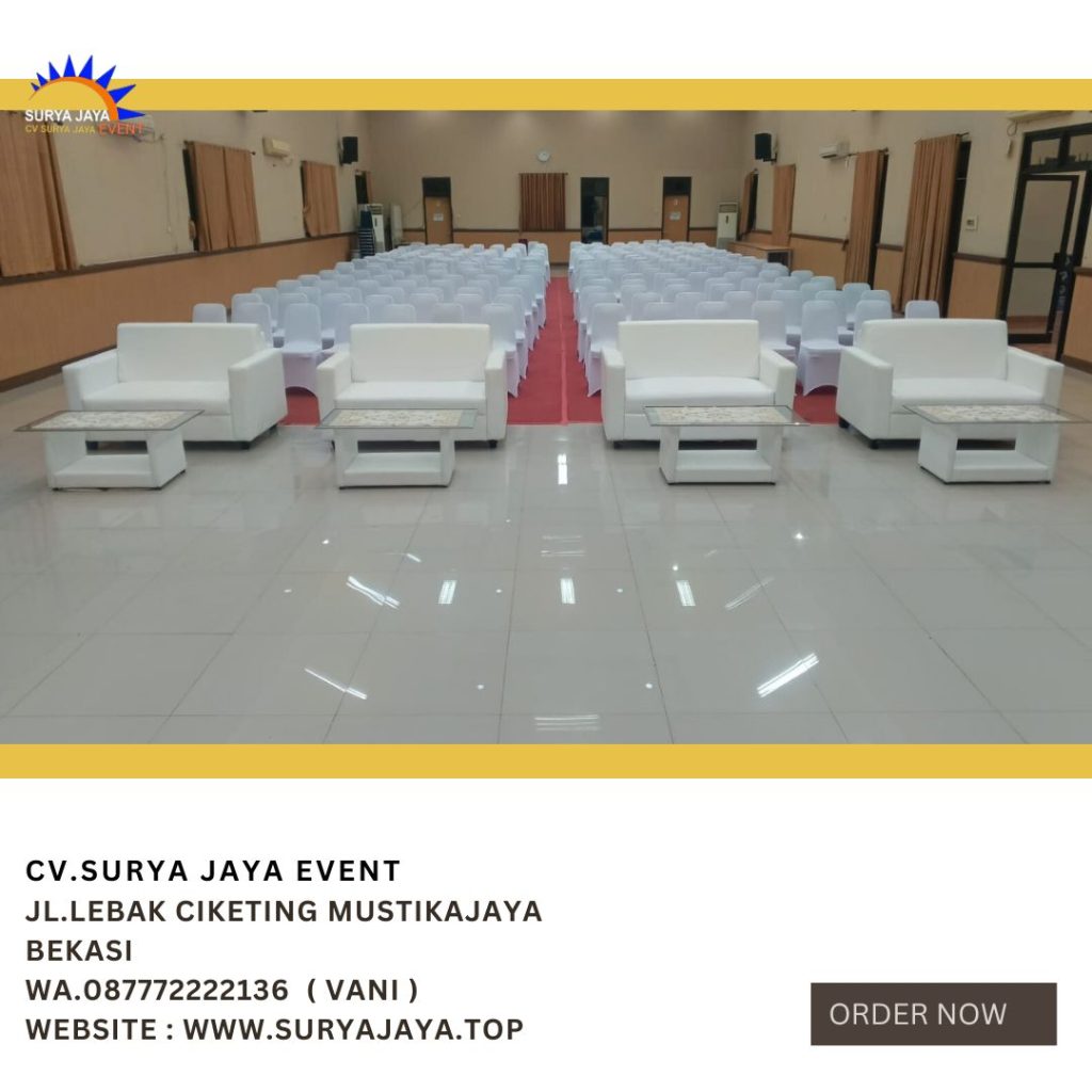 Rental Sofa Putih Type Single,Double Dan Triple Jakarta