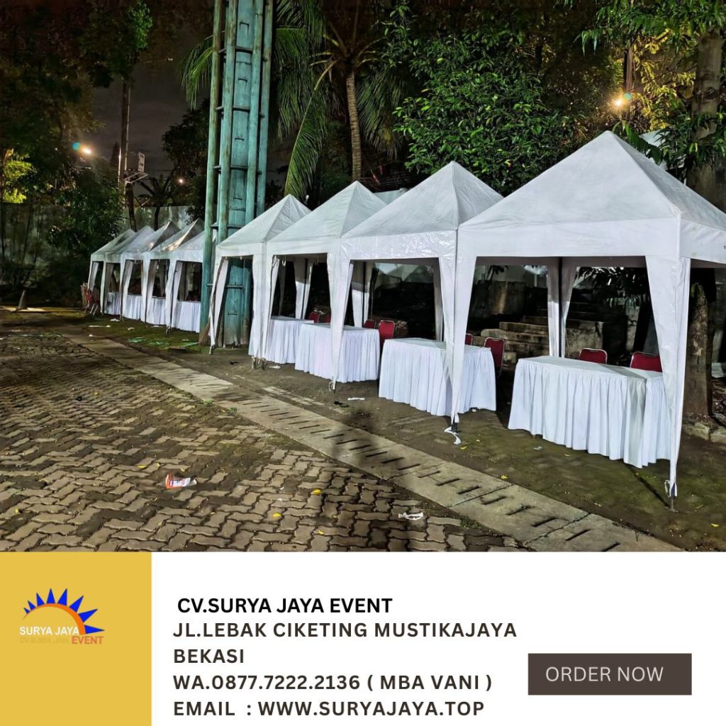 Rental Tenda Type Bazar Putih Area Jakarta Stok Banyak