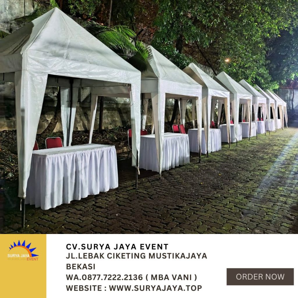 Rental Tenda Type Bazar Putih Area Jakarta Stok Banyak