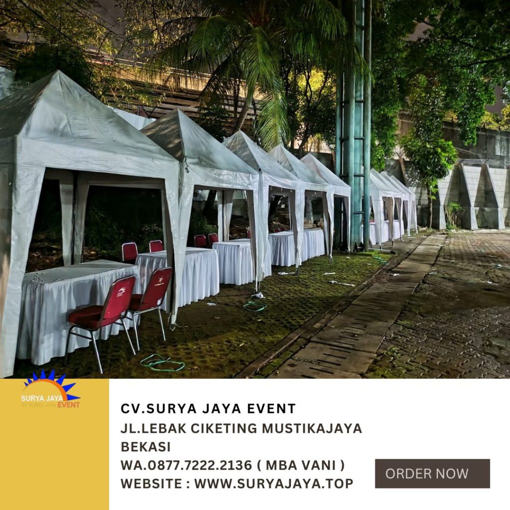 Rental Tenda Type Bazar Putih Area Jakarta Stok Banyak