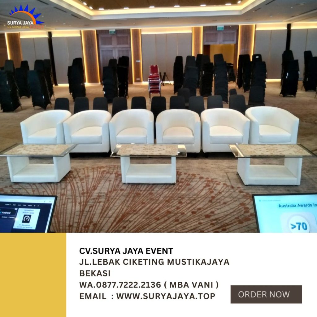 Sewa Sofa Type Oval Warna Putih Area Jakarta