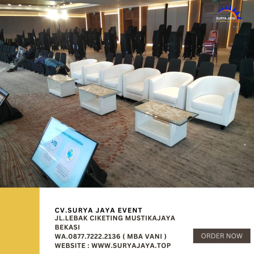 Sewa Sofa Type Oval Warna Putih Area Jakarta