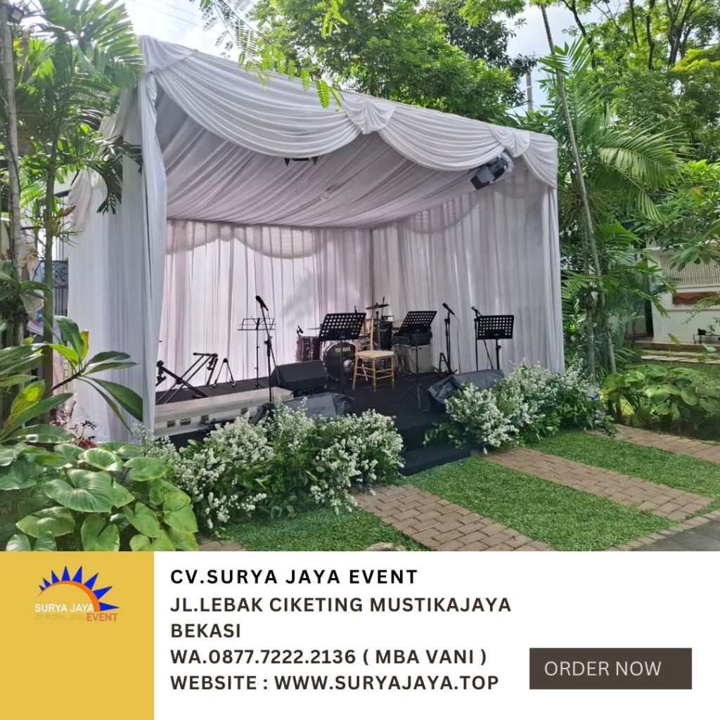 Sewa Tenda Dekorasi Serut Dan Poni Putih Jakarta
