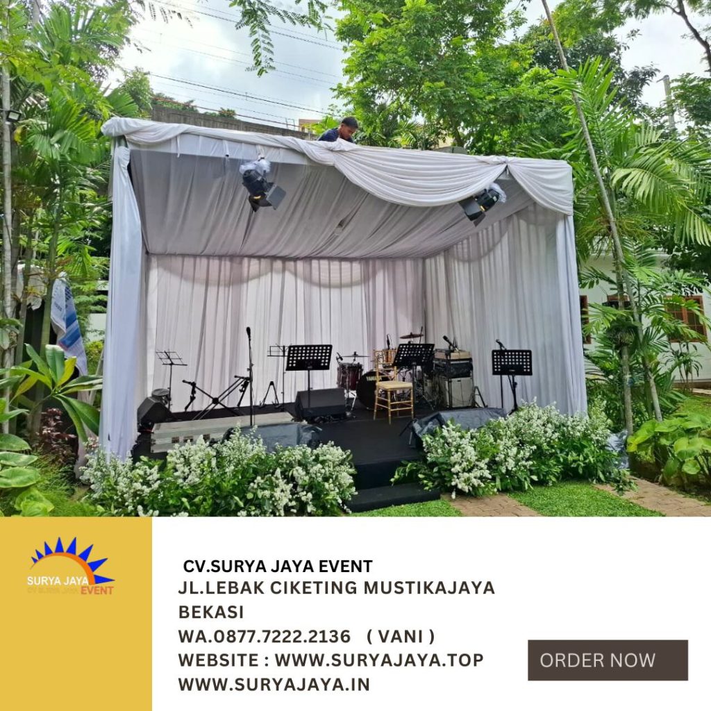 Sewa Tenda Dekorasi Serut Dan Poni Putih Jakarta